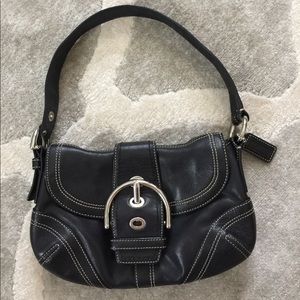Coach Soho Buckle Black Leather Shoulder Bag